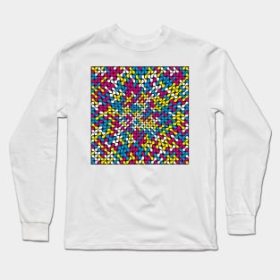 Warped Metaballs Pattern (CMYK Colour) Long Sleeve T-Shirt